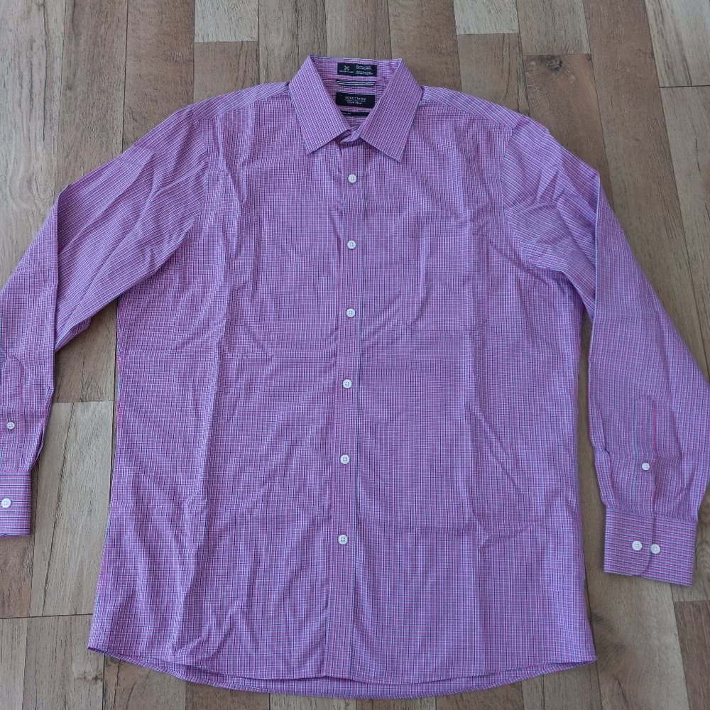 NORDSTROM Men's Shop Regular Fit Smartcare Wrinkle Free Gingham Button Shirt